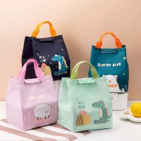 Childrens Lunch Student Bento Bag Aluminum Foil Insulated Office Lunch Box Reusable Make Dining Bag with Waterproof Lining
