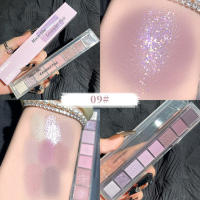 DIKALU 8 Color Eye Shadow Matte Pearlescent Powder ที่ละเอียดอ่อนและง่ายต่อการระบายสีสีเทาสีม่วงอายแชโดว์พาเลท