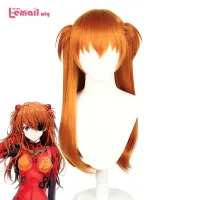 L- วิกผมสังเคราะห์ผม Asuka Langley Soryu คอสเพลย์วิกผม65เซนติเมตรยาวสีส้มผู้หญิง Asuka Langley Soryu วิกผมทนความร้อนวิกผม