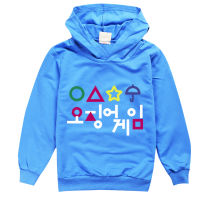 [ในสต็อก] ปลาหมึกเกม Hoodies ฤดูใบไม้ร่วงแขนยาวเด็ก H Oodies ชายหญิงผ้าฝ้ายผสมการ์ตูนสาวเด็กเสื้อผ้าอะนิเมะแฟชั่น