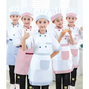 Kid Costume for Chef Uniform Jacket Children Cosplay Kitchen Restaurant  Clothing Kindergarten Performance Boys Girls Clothes Set