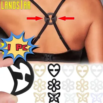 4pcs Heart Shaped Bra Strap Clip, Invisible Anti-Slip Bra Strap Holder For  Women's Underwear Accessories