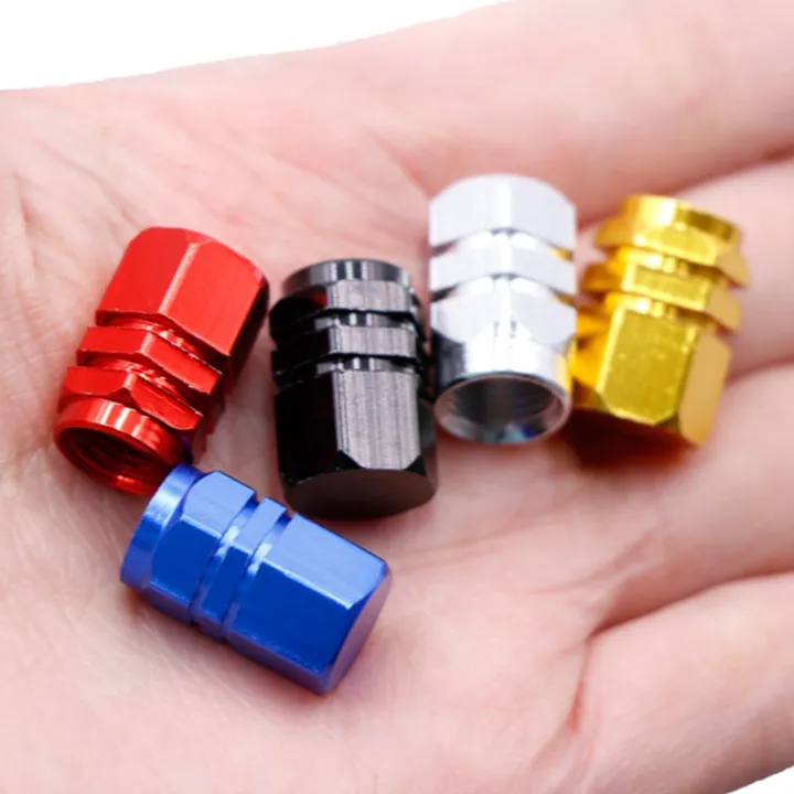 Asahi 1 set Aluminium alloy motorcycle/Car Tire Valve Caps 5 Colors Tyre Stems Air Cap Lazada PH