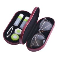 Creative Dual Use Glasses Case Handmade Double Layer Box Multi-purpose Contact Lens Boxes For Men Women Unisex