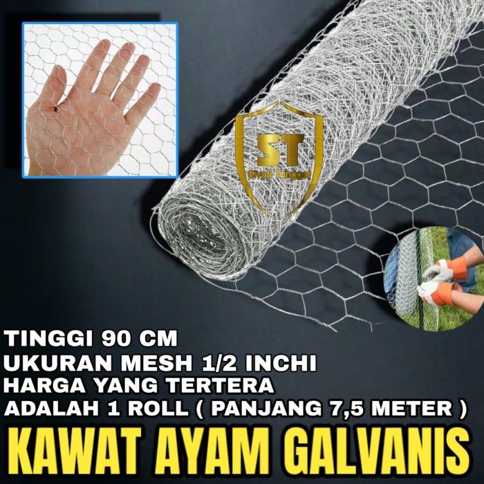 KAWAT AYAM GALVANIS/ CHICKEN WIRE MESH (1/2