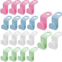 Hanger Hooks，Cascading Hangers Saving Organizer Hooks for Stacking and Storing Plastic 20P