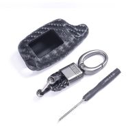 【CW】 Carbon TW9010 Silicone Key Case For Tomahawk TW 9030 9010 9020 Two Way Car Alarm System LCD Remote Control Keychain Transmitter