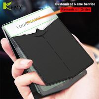 Name Engraving Driver License Card Holder Metal PU Leather Card Bag for Car Driving Documents Business ID Credit Card Wallet Card Holders