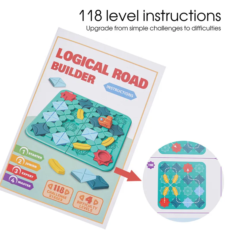  Logical Road Builder Games, STEM Family Board Game