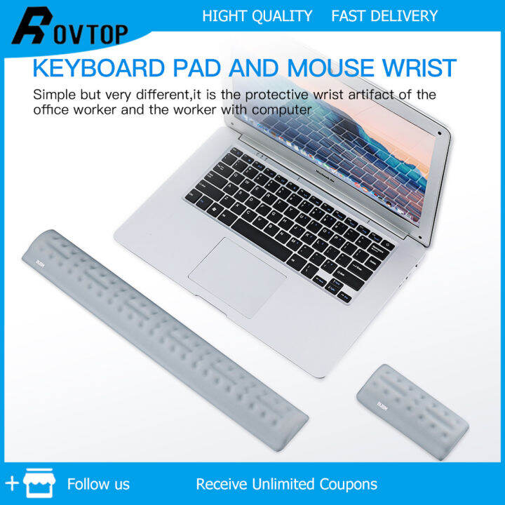 Rovtop 1 Pcs Comfortable Typing Wrist Rest Keyboard Mat Mouse Pad