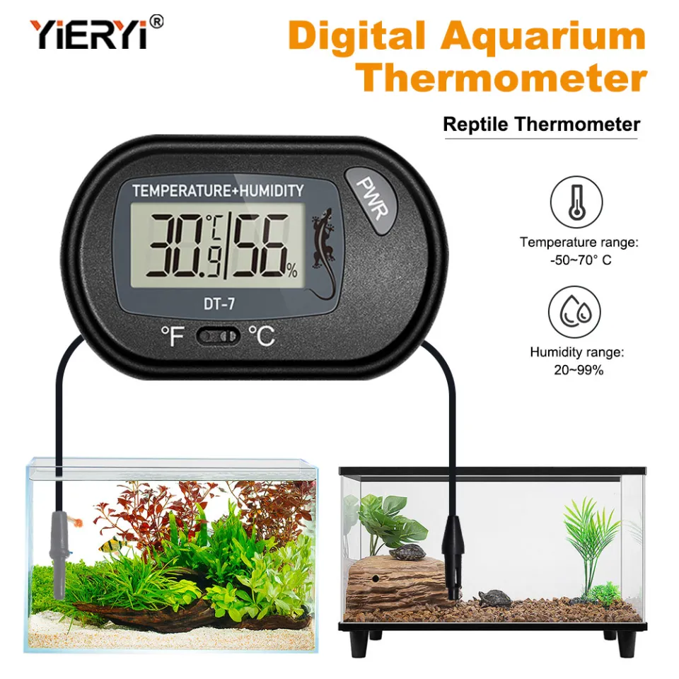 LCD Digital Fish Tank Reptile Aquarium Water Meter Thermometer