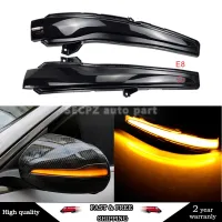 ♝ 2pcs Scroll LED Dynamic Turn Signal Light For Mercedes Benz C Class W205 E W213 S W222 Yellow With Blue Side Mirror Turn Light