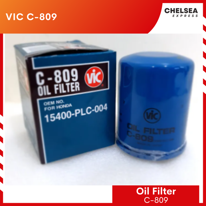 VIC C809 C-809 Oil Filter Japan for Honda City, Civic, Jazz, CRV, HRV ...