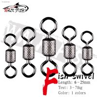 ▬۞☃ WALK FISH 50PCS/Lot Fishing Swivels Ball Bearing Swivel with Safety Snap Solid Rings Rolling Swivel for Carp Fishing Accessories