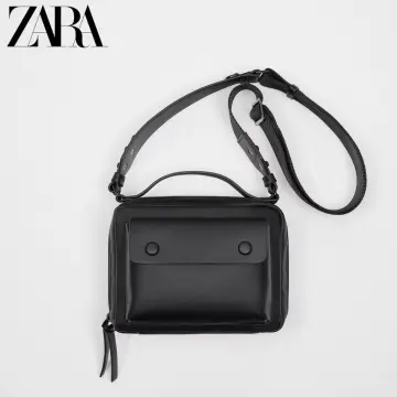 Zara - Rigid Striped Crossbody Bag - Mauve - Men