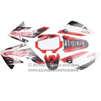 ✁ CRF 70 Red Colour GRAPHICS KIT CRF70 DECO DECALS STICKERS DIRT PIT BIKE SENGE Motocross Kayo BSE Use