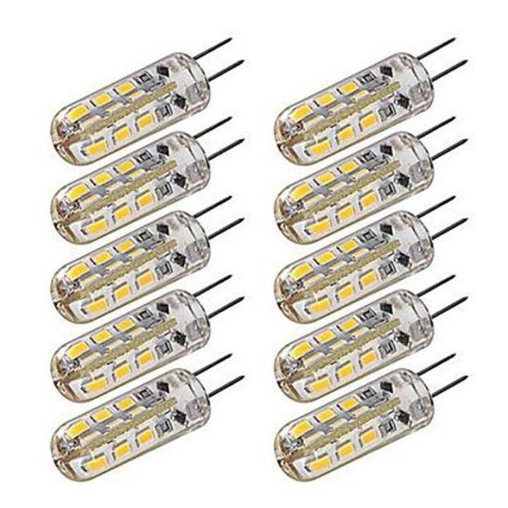 10ชิ้น-g4-1w-นำไบ-ไฟเสียบ120-lm-24ลูกปัดนำ12v-3014smd-10w-20w-หลอดฮาโลเจนเทียบเท่าอบอุ่นหลอดไฟสีขาวสีขาวเย็น-rohs