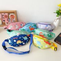 Kids Cute Cartoon Dinosaur Print Crossbody Waist Bag Pack Children Boy Girl Money Coin Purse Fanny Chest Messenger Bag Baby Belt