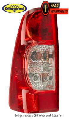 ไฟท้าย อีซูซุ ดีแมกซ์ ISUZU DMAX ปี 2007-2011 เสื้อไฟท้าย ดีแมก เบ้าแดง สีแดง ดีแม็ค ตราเพชร ไดมอนด์ Diamond (04-501)