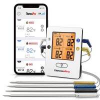 ThermoPro TP25 4 Probes Backlight Display 150M Wireless Smart Bluetooth-Connected Phone APP Cooking BBQ Oven Meat Thermometer