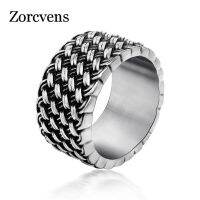 《 DTOU Fashion 》 ZORCVENS สแตนเลส Interwoven แหวนวินเทจทอ Nen 39; S แหวนนิ้ว