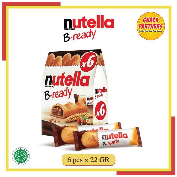 NUTELLA B-Ready FERRERO 6 PCS X 22 GR / 36 PCS 792 GR - Biskuit / Wafer ...