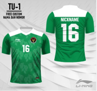 Kaos Atasan  t shirt  Jersey Sepakbola sea games 2022 Timnas Indonesia Lining away Putih home  Merah t shirt Jersey lining sea games Terbaru-15(free custom name number)