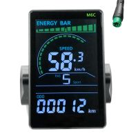 M6C Electric Bike LCD Display Meter 24V-60V E Scooter LCD Panel Color Screen with USB for Mountain Electric Bike