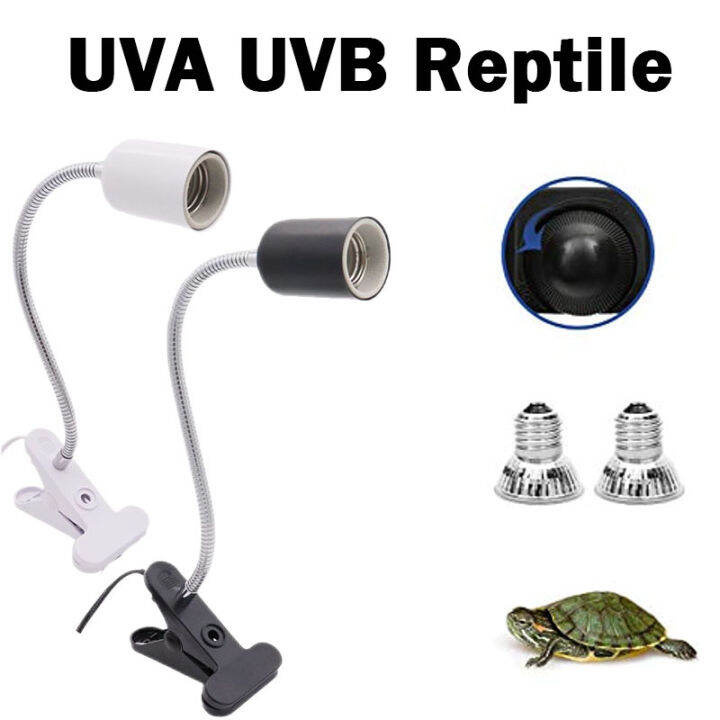 Reptile Heat Lamp UVA UVB Reptile Light 360° Rotatable Basking Lamp for Lizard Turtle Snake