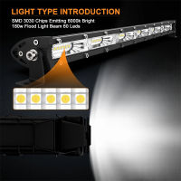 Work Light Bar 7 "13" 20 "นิ้ว Ultra Slim Barra Led Bar 12V น้ำท่วมแถวเดียว Led 4X4หมอกสำหรับรถบรรทุก A Jeep Off Road Light