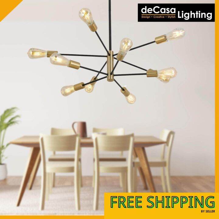 Decasa Lighting 10 Head Modern Designer Ceiling Hanging Lights Indoor