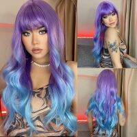 【jw】○✌  oneNonly Wig with Bangs Wavy  Wigs Temperature Hair