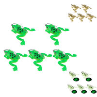 5Pcs/Lot 4.5cm 3G Lifelike Soft Frog Fishing Bait Set with Bass Hook Carp