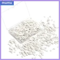 MUMU 1000 PCS 6mm ครับ ลูกปัดดินเหนียวลูกปัด กลมแบนราบ สีขาวขาว ลูกปัด spacer กลมแบน6มม งานหัตถกรรมทำเครื่องประดับ DIY โพลิเมอร์ดินเหนียว ลูกปัด heishi กำไลข้อมือสร้อยข้อมือ