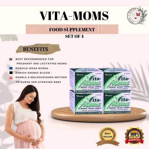 VITAMOMS MALUNGGAY FOOD SUPPLEMENTS 50 CAPSULES ( SET 4) MOTHER MILK BOOSTER PAMPARAMI NG