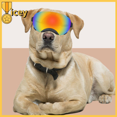 Iceyhome Store พร้อมกับสายปรับได้แว่นกันแดดสำหรับสุนัขสัตว์เลี้ยง,แว่นตากันลมป้องกัน Uv สำหรับแว่นตาสัตว์เลี้ยงสุนัขขนาดใหญ่กลาง