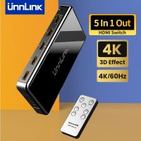 อะแดปเตอร์แปลงสวิตช์5X1สวิตช์ HDMI 3X1 4K 60Hz พร้อมรีโมทสำหรับทีวี Box3 PS3 PS4โปรทีวีแล็ปท็อปพีซีโปรเจคเตอร์