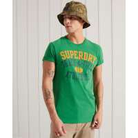 SUPERDRY TRACK &amp; FIELD GRAPHIC T-SHIRT 185 - เสื้อยืด สำหรับผู้ชาย สี Oregon Green