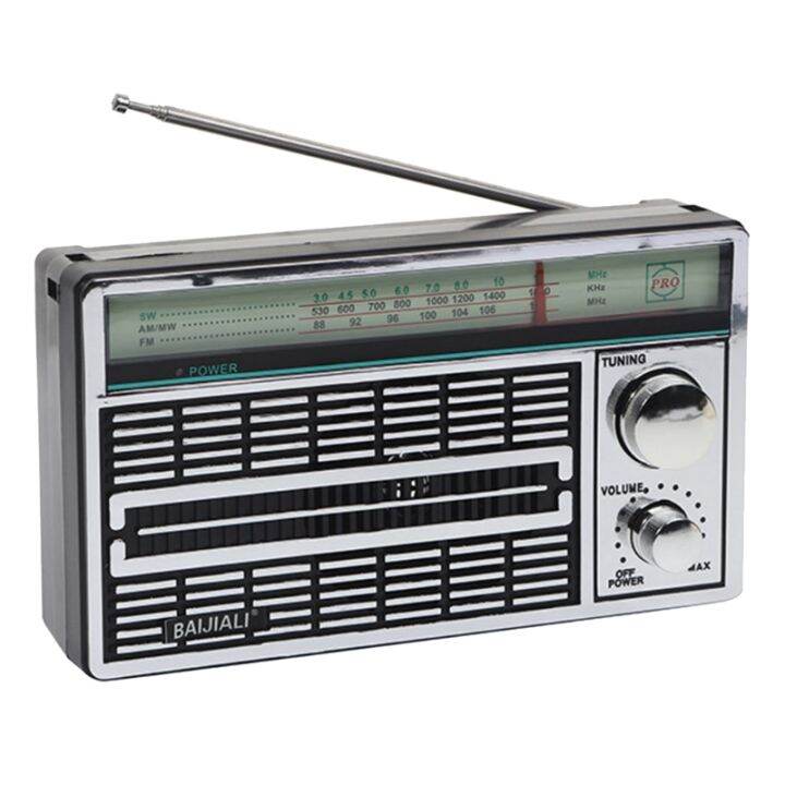 BAIJIALI 1 Pcs Vintage Elderly Radio AM/FM/SW Radio Outdoor Portable