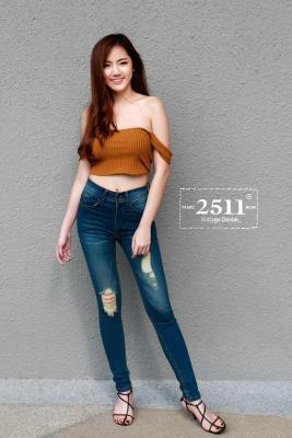 [[ถูกสุดๆ]] [[มีบริการส่งฟรี]] 2511 Jeans by Araya กางเกงยีนส์ ผญ กางเกงยีนส์ผู้หญิง กางเกงยีนส์ กางเกงยีนส์ยืด เอวสูง เรียบหรูดูแพง กางเกงยีนส์แฟชั่น สะกิดขาดเก๋ๆเนื้อผ้าซาร่าใส่สบาย เข้ารูปเป๊ะเว่อร์ ทรงสวย ขาเรียว ราคาสบายกระเป๋า