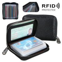 กระเป๋าใส่นามบัตรหนัง RFID,กระเป๋าเงินบล็อกสัญญาณ22ช่องขนาดเล็ก