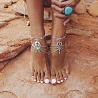 1pcs Retro Beads Anklets For Women Barefoot Sandals Pulseras Tobilleras Mujer Bohemia Ankle Bracelet Vintage Foot Beach Jewelry