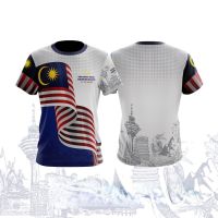 New Fashion Axellent Hari Kemerdekaan Merdeka Tshirt Jersey Sublimation Unisex Collar Tee Short Sleeve (READY STOCK ) 2023 New ！baju lelaki 2023