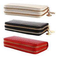 Chloeh Hornbye Shop Double Zipper Phone Bag Fashion PU Wallet Female Long Design Handbag Coin Multifunction Women Purse