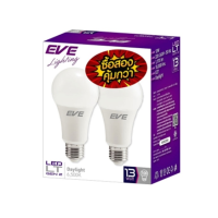 EVE อีฟ หลอดไฟแอลอีดี LED รุ่น A60 LT GEN2 13W DAYLIGHT E27 2 ชิ้น/แพ็ค