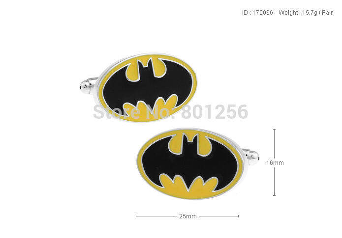 igame-bat-cufflinks-สีเหลืองแปลกฮีโร่ออกแบบทองเหลือง-cuff-links-จัดส่งฟรี-yrrey