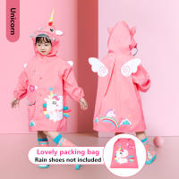 Children Thicken Waterproof Rainwear Kids 3D Solid Printing Rain Coat Unicorn,Dinosaur Raincoat For Girls Boys Waterproof Poncho