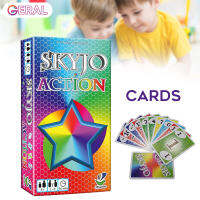 SKYJO Action เครื่องเล่นการ์ดความบันเทิงสำหรับเด็กและผู้ใหญ่เกมที่เหมาะอย่างยิ่งสำหรับชั่วโมงสนุกในการเล่นกับเพื่อนและครอบครัว