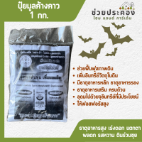 มูลค้างคาวแท้ 100% ปุ๋ยอินทรีย์ 1 กก. ธาตุอาหารสูง เร่งดอก แตกตา ผลดก รสหวาน ดินร่วนซุย