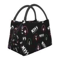 【YOYO Household Products】 Kiss Band Faces Lunch Bag Kiss Music Picnic Lunch Box For Women Fashion Print Thermal Tote Handbags Oxford Portable Cooler Bag